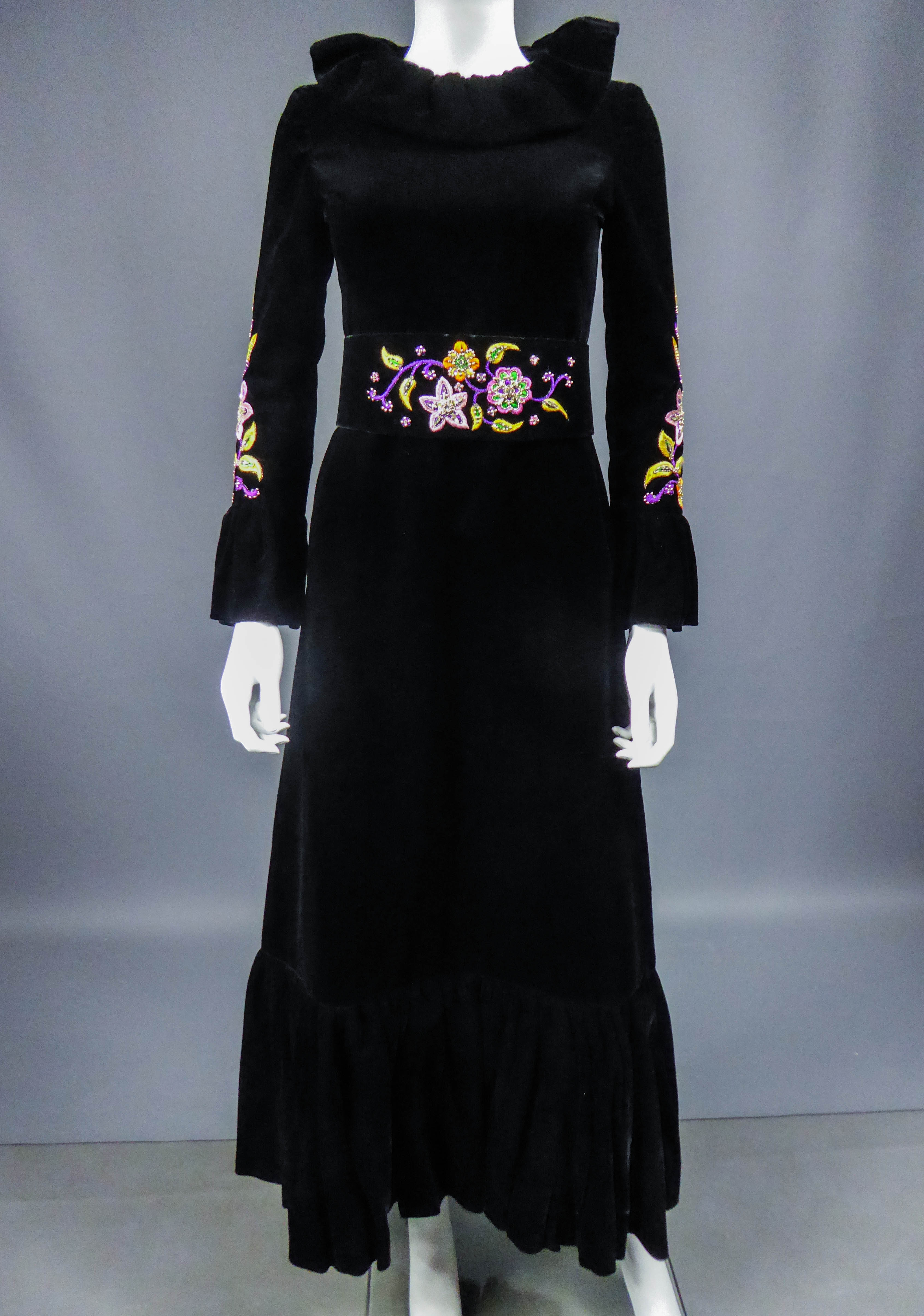 Jean Louis Scherrer haute couture purple lame brocade evening gown, f/w 2005