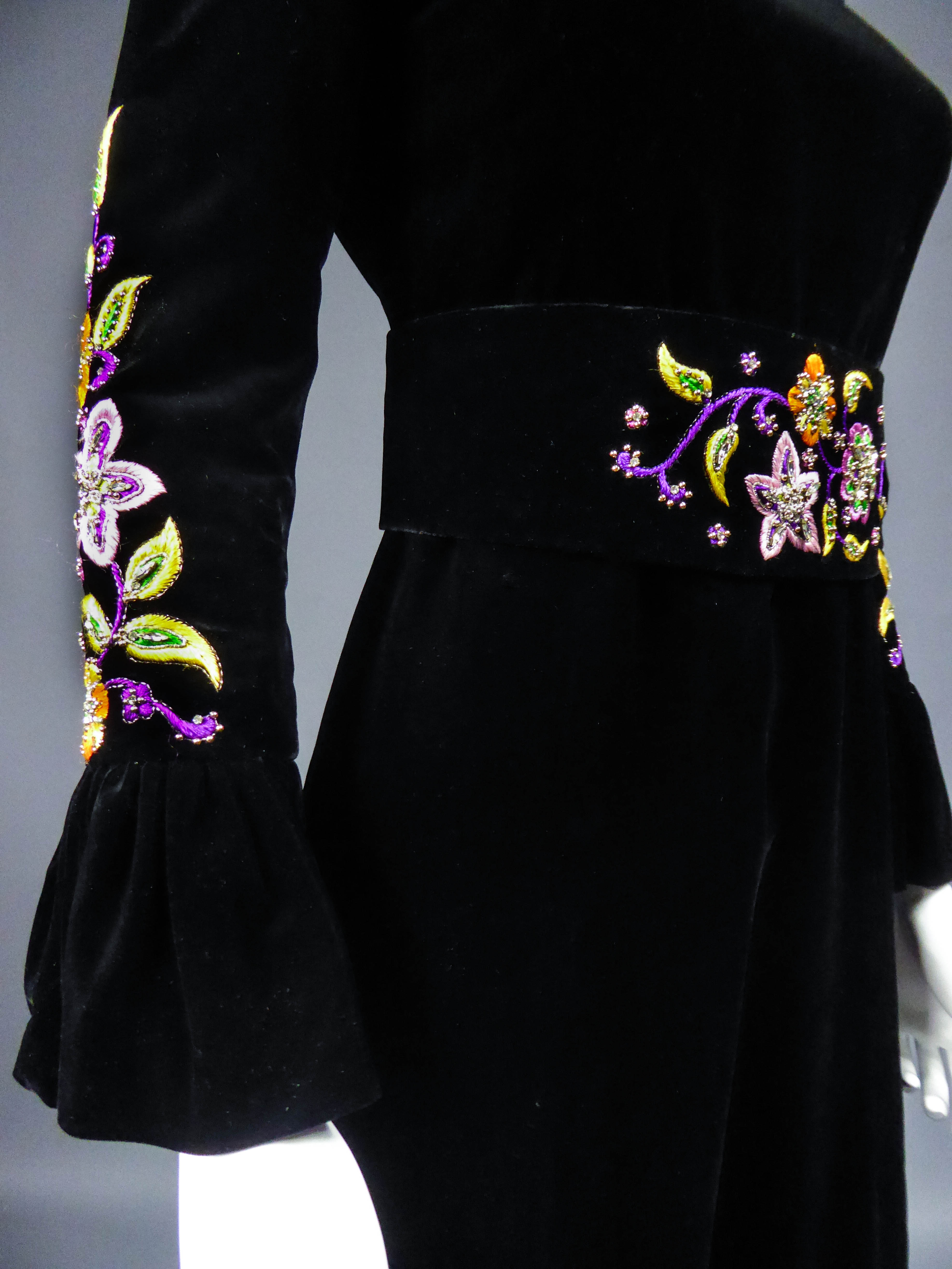 Jean Louis Scherrer haute couture purple lame brocade evening gown, f/w  2005 For Sale at 1stDibs