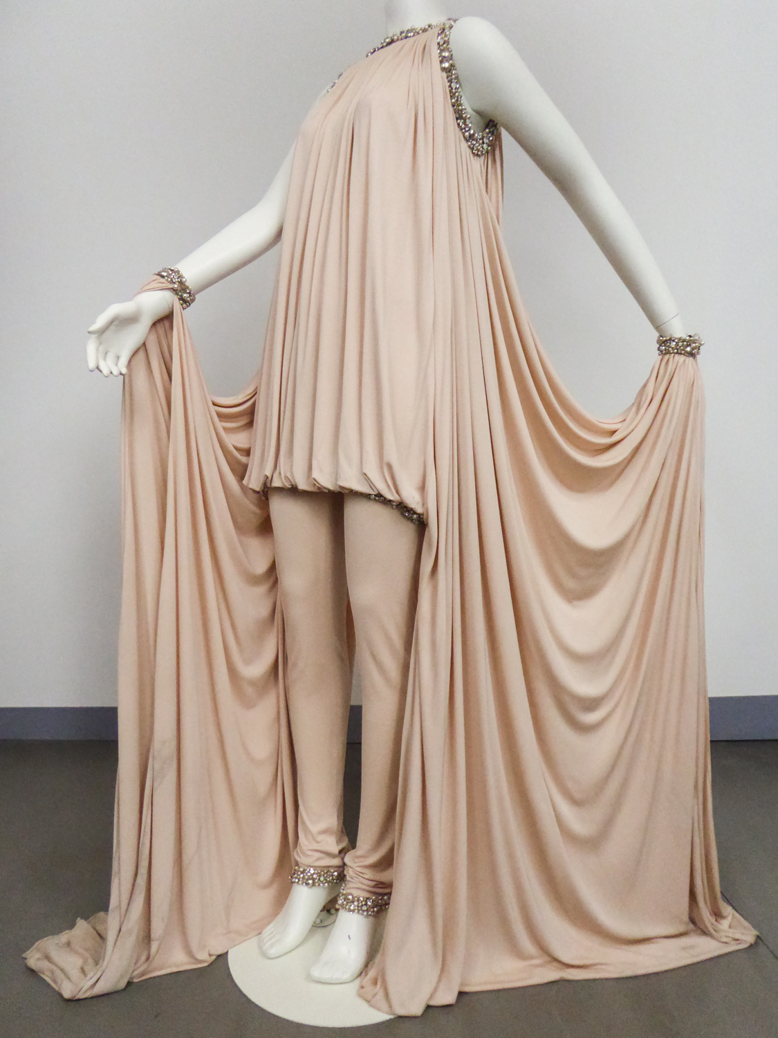 VINTAGE Jean-Louis Scherrer Red Silk Gown, Made in France (4/6)