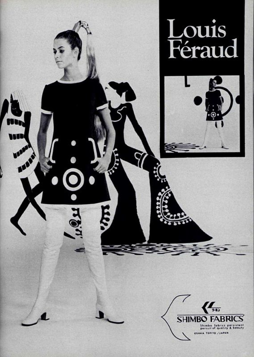 LOUIS FERAUD 1970 Russian Style Dress 